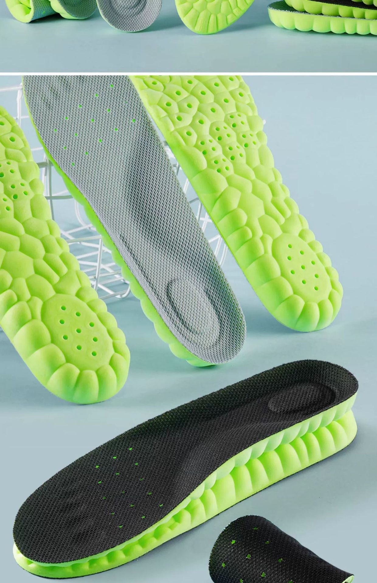 Poop Feeling Latex Insole Thickened Arch