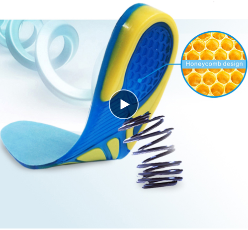 Silicon Gel Insoles Foot Care, Insoles Shock Absorption Pads Arch Orthopedic