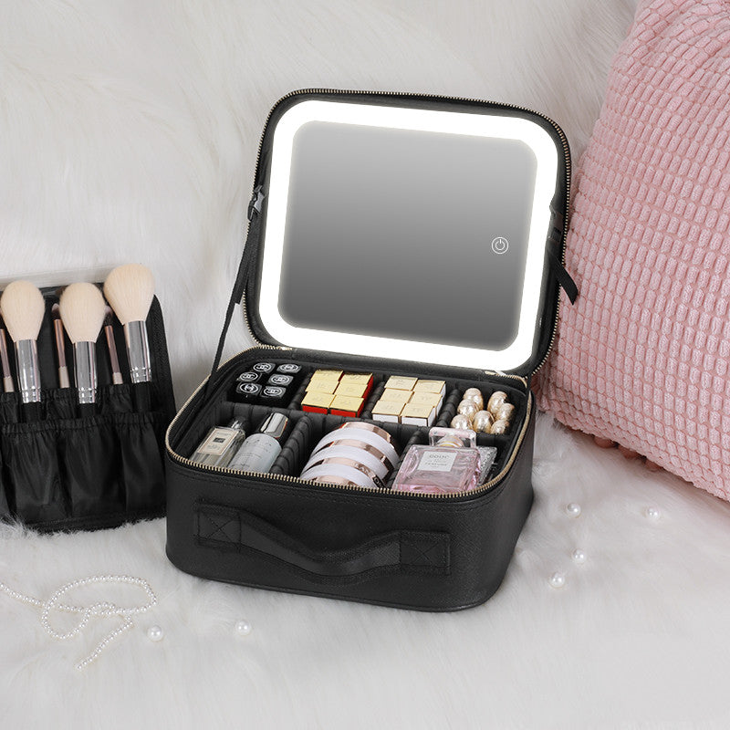 Luxury Cosmetic Case With Smart LED Mirror