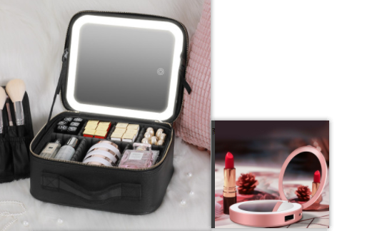 Luxury Cosmetic Case With Smart LED Mirror