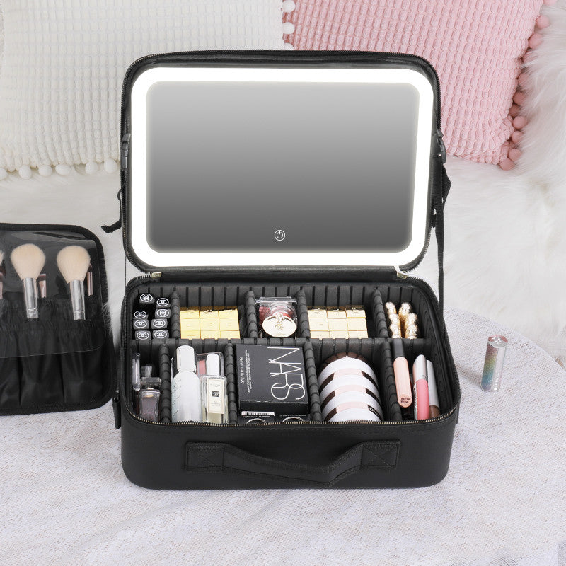 Luxury Cosmetic Case With Smart LED Mirror