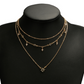 Multi-layer star pendant necklace handmade alloy necklace