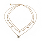 Multi-layer star pendant necklace handmade alloy necklace