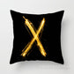 Pillow Cover Home Decor Black Golden Letter Printed Cushion