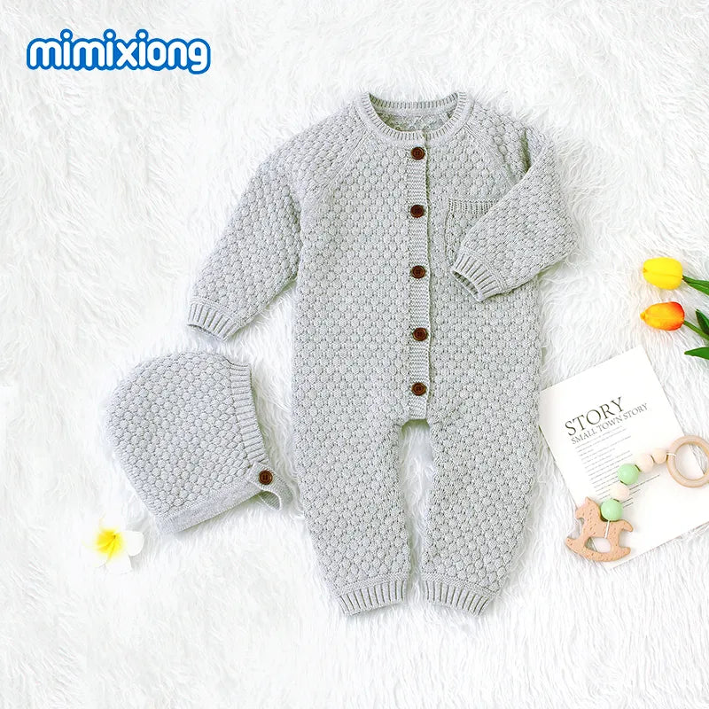 Baby Rompers Long Sleeve Autumn Winter Knitted Newborn