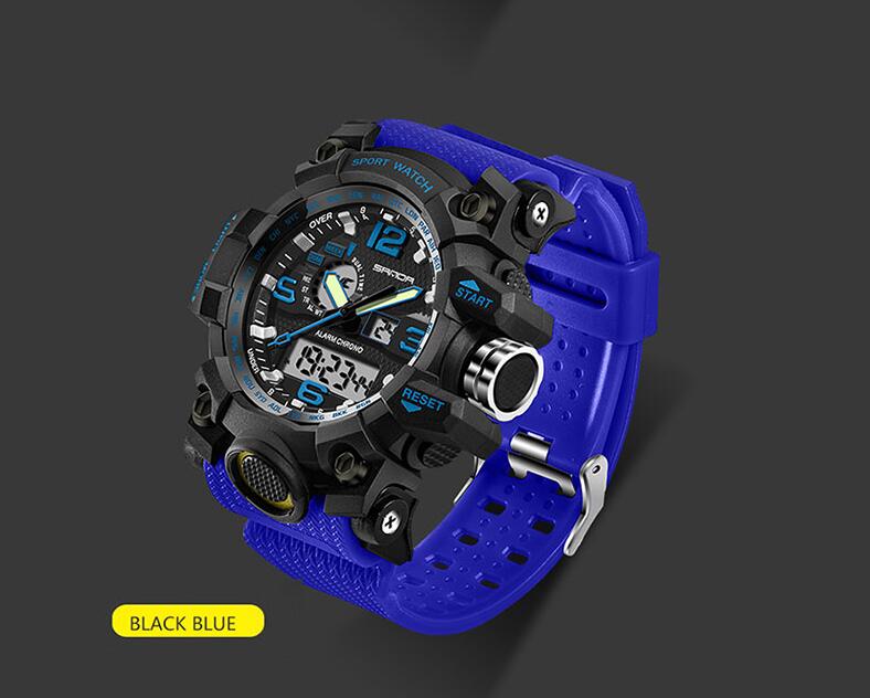 SANDA military watch waterproof sports watches
