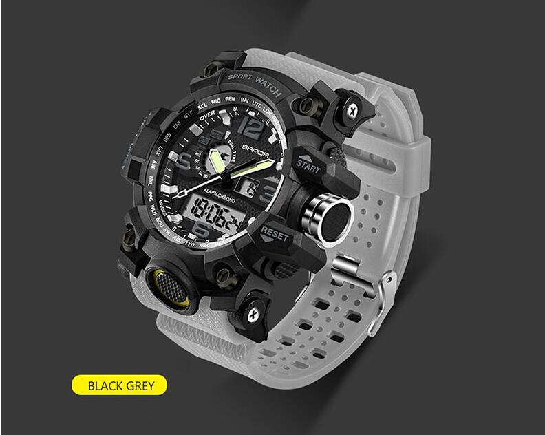 SANDA military watch waterproof sports watches